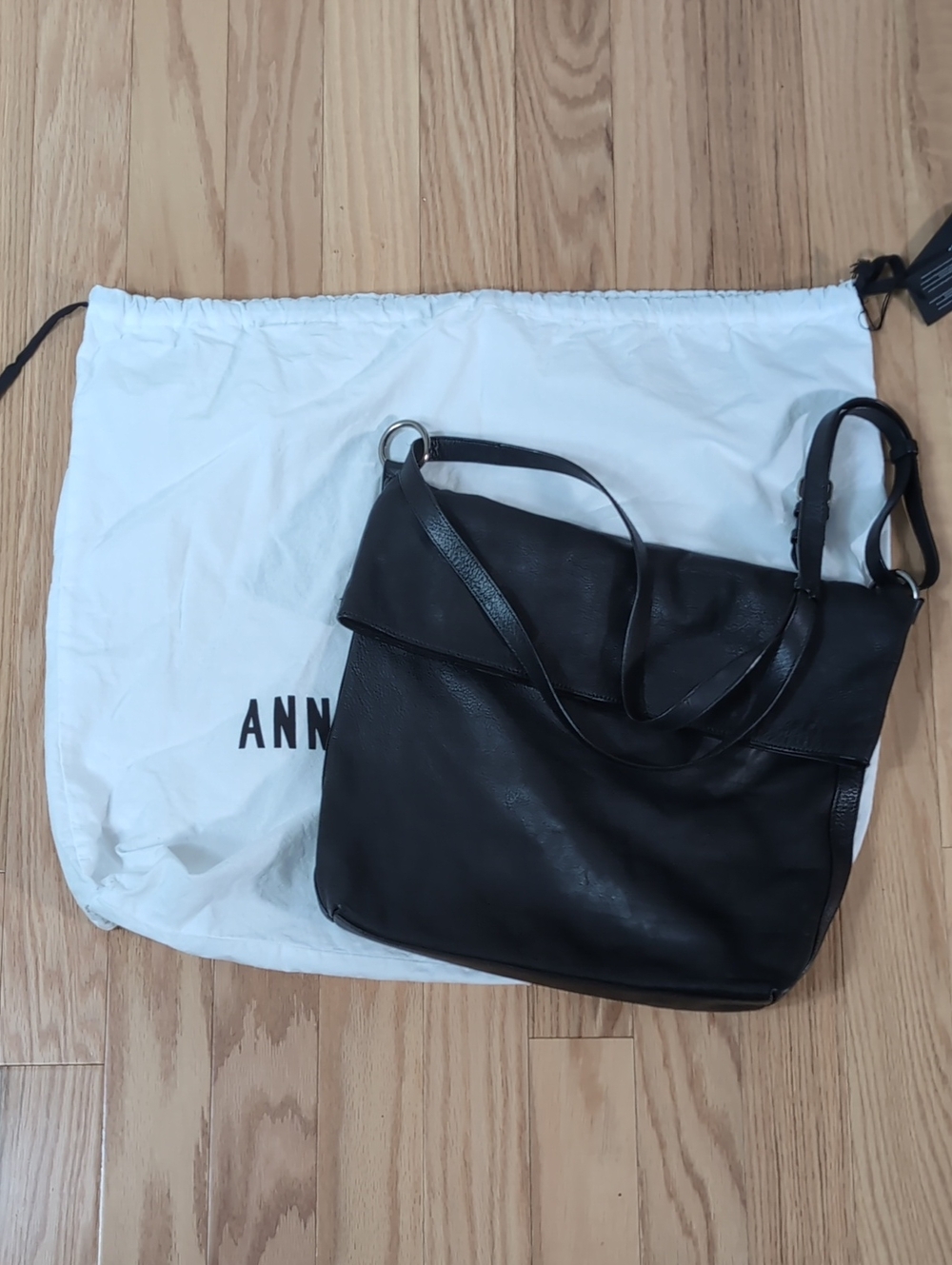 Ann Demeuleester Unisex Soft Leather Vintage Crossbody Bag